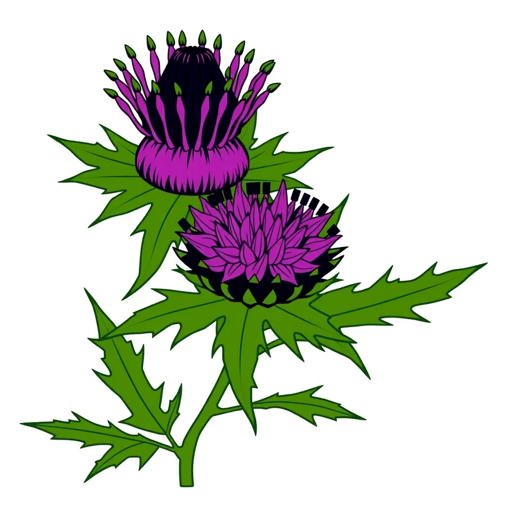 Mariendistel Illustration